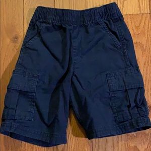 Little boys navy blue cargo shorts